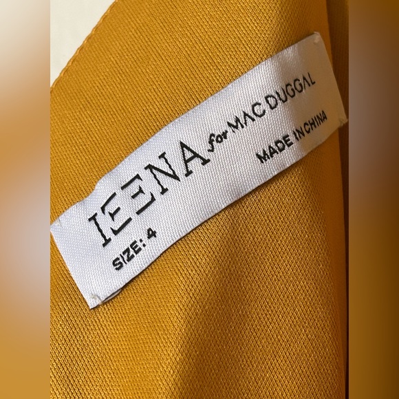 NWT MAC DUGGAL SATIN SLEEVELESS FAUX WRAP RUCHED GOWN Sz. 4 - Picture 8 of 10